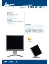Atlantis Land A05-19BM-F02 Specifications