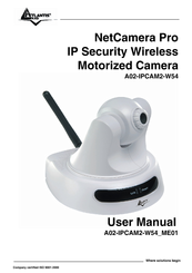 Atlantis Land IP Security Wireless Motorized Camera A02-IPCAM2-W54 User Manual