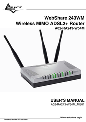 Atlantis Land WebShare 243WM User Manual