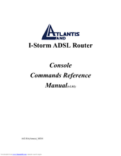 Atlantis Land I-Storm A02-RA Command Reference Manual