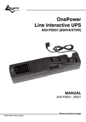 Atlantis Land Line Interactive UPS A03-PS651 _MX01 Manual