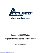 Atlantis Land 8 ports 10/100/1000Mbps User Manual