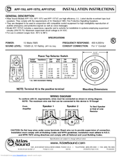 Atlas APF-15TUC Installation Instructions
