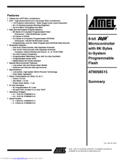 Atmel AVR AT90S8515 Specification Sheet