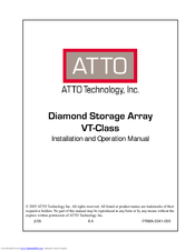ATTO Technology Diamond Storage Array VT-Class Installation And Operation Manual