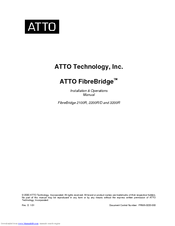 ATTO Technology FibreBridge 2200D Installation And Operation Manual
