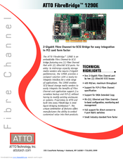 ATTO Technology ATTO FibreBridge 1290E Specification Sheet