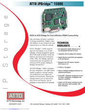 Atto Technology iPBridge 1500E Specification Sheet