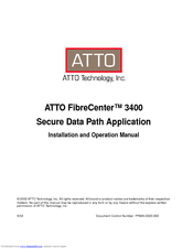 ATTO Technology FibreCenter 3400 Installation And Operation Manual
