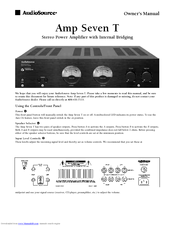 Audiosource Amp Seven T Owner's Manual