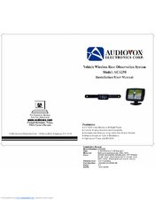 Audiovox ACA250 Installation And User Manual