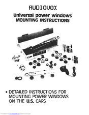 Audiovox Automobile Accessories Mounting Instructions