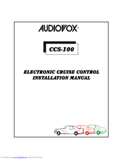 Audiovox CCS-100 Installation Manual