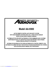 Audiovox Auto Security AA-9300 Installation Manual & Owner's Manual