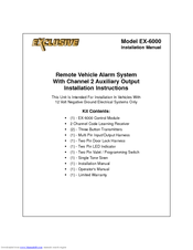 Audiovox Exclusive EX-6000 Installation Manual