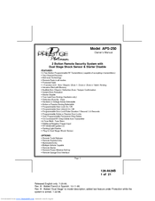 Audiovox Prestige Platinum 128-4629B Owner's Manual