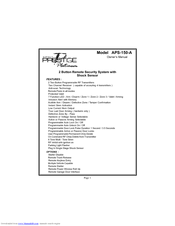 Audiovox 1285074 Owner's Manual