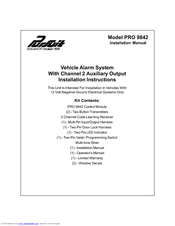 Audiovox Pursuit PRO 9842 Installation Manual