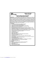 Audiovox APS2K4MS50 - Prestige S.A.W. Anti-Code Grabbing Owner's Manual