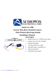Audiovox ACA200 Installation Manual