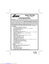 Audiovox Pursuit PRO-800 Owner's Manual