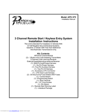 Audiovox Prestige Platinum+ APS 675 Installation Manual
