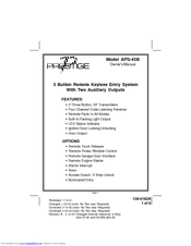 Audiovox Prestige 128-6182A Owner's Manual