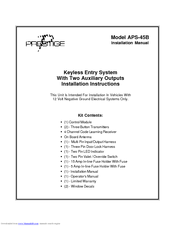 Audiovox Prestige APS-45B Installation Manual