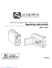 Audiovox DC500 Operating Instructions Manual