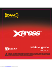 Audiovox XMC-10A - XM Satellite Radio Receiver User Manual