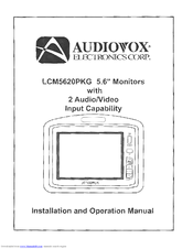 Audiovox LCM5620PKG Installating And Operation Manual