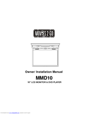 Audiovox MMD10 - DVD Player With LCD Monitor Owners And Installation Manual