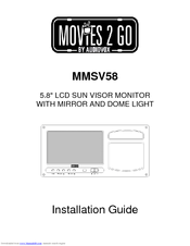 Audiovox Movies 2 Go MMSV58 Installation Manual