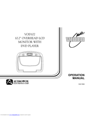 Audiovox VOD102 - DVD Player With LCD Monitor Operation Manual