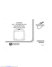 Audiovox VOD10PS2 - Car - 16:9 Flipdown Monitor Operation Manual