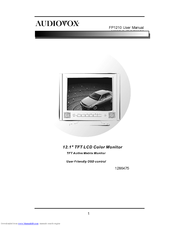Audiovox FP1210 User Manual
