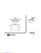 Audiovox VOD10 - Car - Overhead LCD Monitor Operation Manual