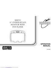 Audiovox MMD11A - Car - 16 X 9 Dropdown Video Monitor Operation Manual