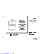 Audiovox VOD1023 - 10.2 Inch Dropdown Mobile Video Monitor Operation Manual