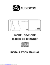 Audiovox Prestige SP-11CDP Installation Manual