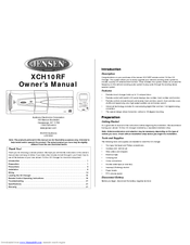 Audiovox Jensen XCH10RF Owner's Manual