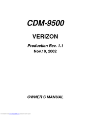 Audiovox Verizon CDM-9500 Owner's Manual