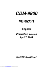 Audiovox Verizon CDM-9900 Owner's Manual