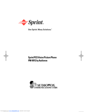 Audiovox Sprint PM-8912 User Manual