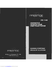 Audiovox Prestige PR-140 Owner Operating Instructions