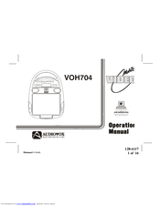 Audiovox VOH704 - VOH 704 - LCD Monitor Operation Manual
