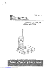 Audiovox DT 911 Owner Operating Instructions