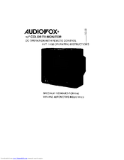 Audiovox AVT-1498A Operaing Instructions