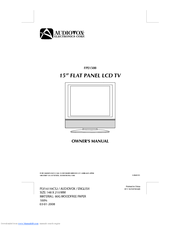 Audiovox FPE1508 Owner's Manual