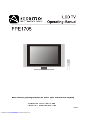 Audiovox FPE1705 Operation Manual